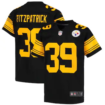 youth nike minkah fitzpatrick black pittsburgh steelers col